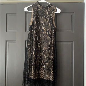 High neck, lace dress
